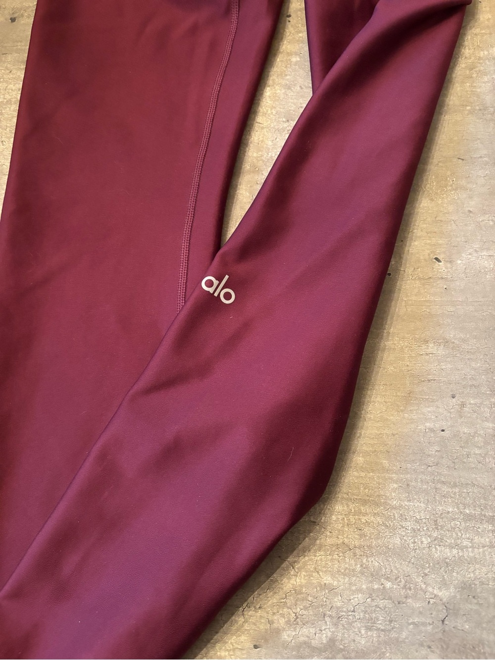ALO Yoga Deep Wine Button-Up Top and high waist airlift leggings. - Picture 14 of 14